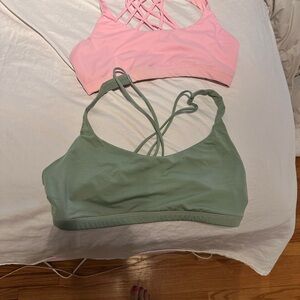 Pink and Green Sports Bras (sold together)